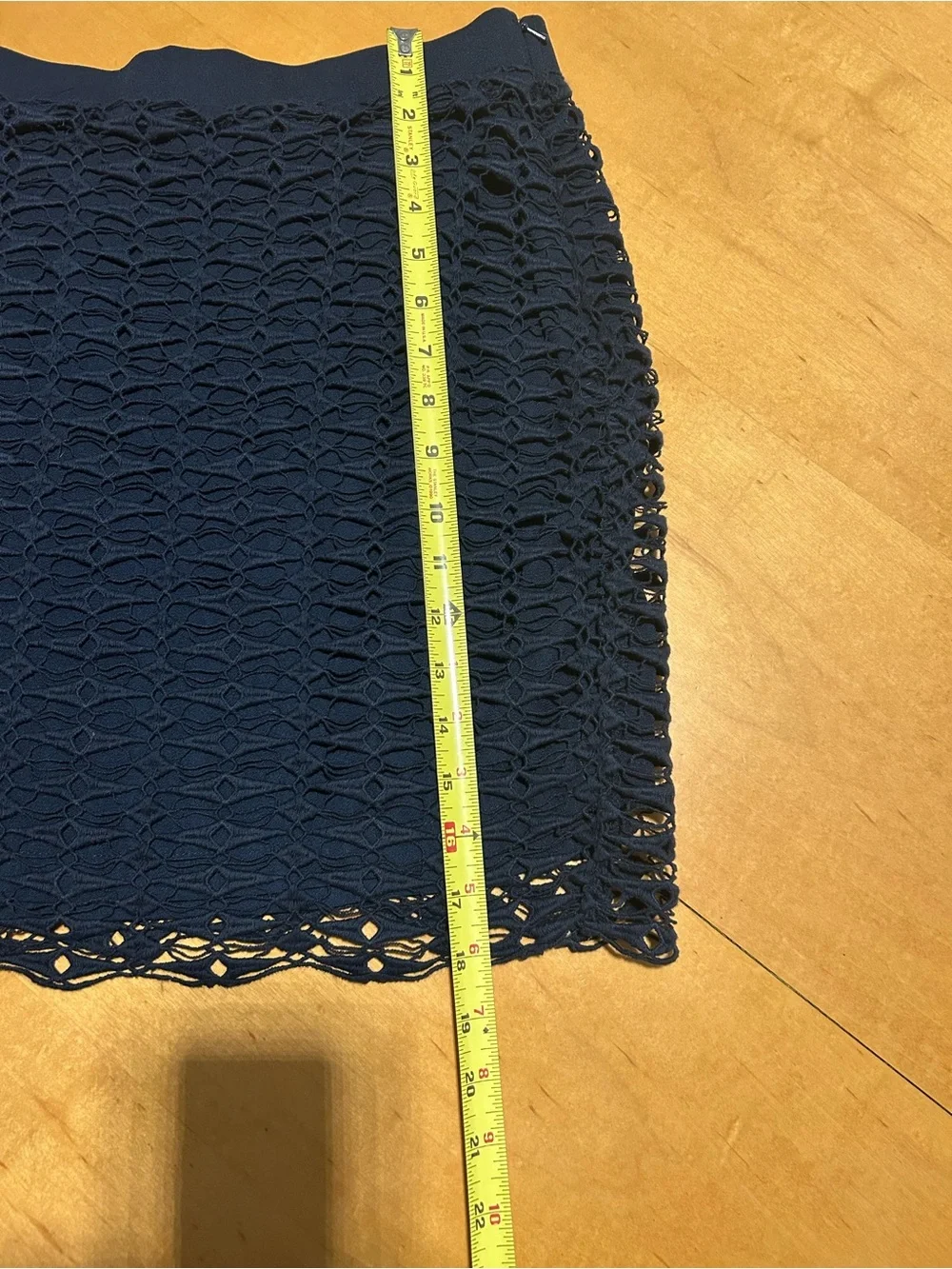 Kenar Navy Crochet Lace Mini Skirt